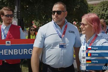 Tävlande Robert Johnsson och Emelie Hallman var ynka 120 poäng efter Wien, som tog hem guldet.