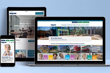Modernes Design, klare Navigation und detaillierte Informationen – die neue Website von Algeco bietet ihren Nutzern echten Mehrwert.