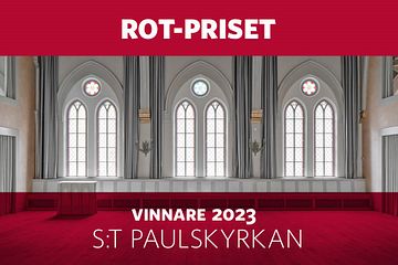 S:t Paulskyrkan vid Mariatorget i Stockholm vinner ROT-priset 2023