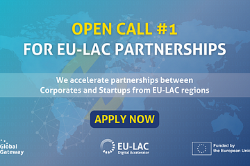 Banner announcing the Open Call for EU-LAC Partnerships