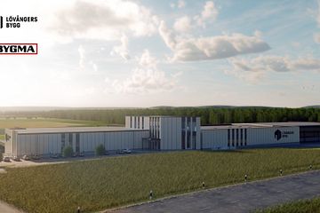 Illustration fabrik Lövångers Bygg