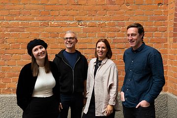 Från vänster: Miranda Raeder, Jan Lidström, Therese Östman och Brian Hoy. Foto: Mikael Rislund.