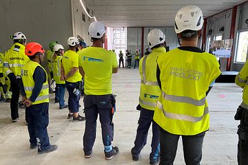 På Södertälje sjukhus stannade idag ett av våra större byggprojekt för att genomföra Håll Nollans säkerhetspush.