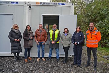 Algeco hat der Stadt Kehl für den Winter fünf Wohncontainer gespendet, in denen Obdachlose einen warmen Schlafplatz finden.