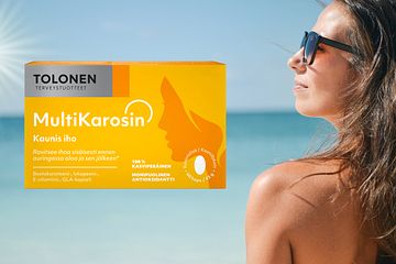 Tolonen MultiKarosin vahvistaa ja suojaa ihoa auringolta.