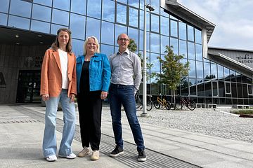 Från vänster: Johanna Blylod Verksamhetschef, Marita Björkman Forman Styrelseordförande och Henrik Bucht VD Piteå Science Park