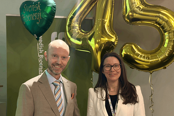 Johnny Kjellström, näringspolitisk chef och Anna Törner, vd för Svebio. Foto: Jeanette Fogelmark