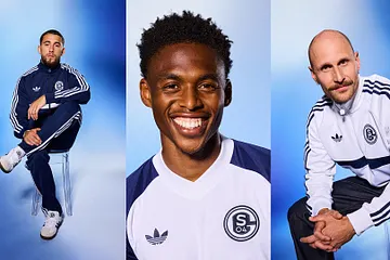 Schmuckgrafik zur neuen Originals-Kollektion des FC Schalke 04 und adidas.