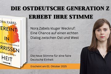 Vor grauem Hintergrund links das Buchcover in 3D sowie rechts ein Foto der Autorin.