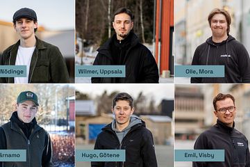 Årets finalister i SM för unga plåtslagare.