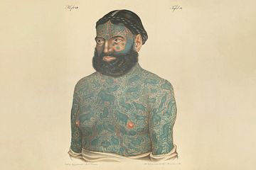 Kapten George Costentenus, porträtt av Carl Heitzmann. Bild med tillstånd av Hagströmerbiblioteket, Karolinska Institutet.