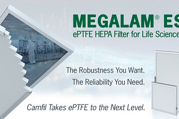 Camfil USA unveils Megalam® ES, a durable, energy-saving ePTFE HEPA filter designed for critical life sciences applications, offering unmatched strength, risk mitigation, and energy efficiency.