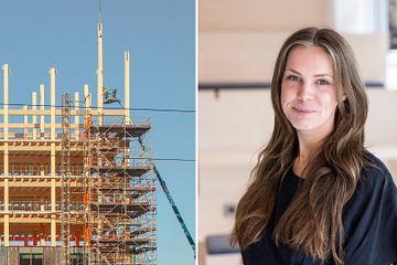Bild: Habitat 7, kontorshus i massivträ av NCC och Krook & Tjäder. Maria Tjäder, hållbarhetsspecialist, Krook & Tjäder.
