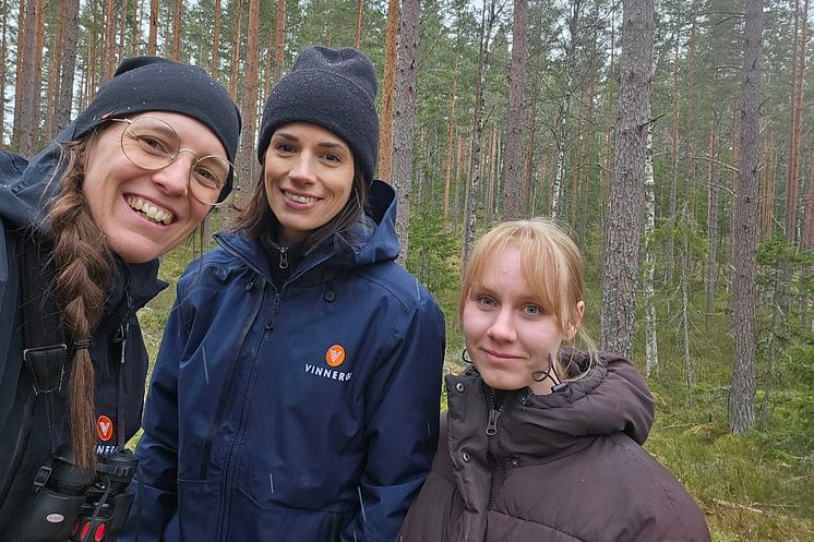 Från vänster: Sabina Andersen, Emma Sahlén och Ellen Lundin är gänget bakom MKBn från Vinnergi.