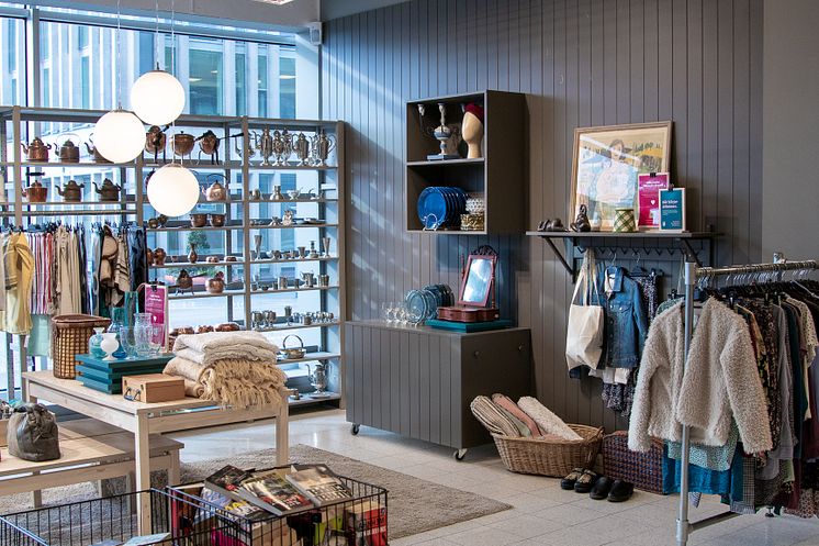 Erikshjälpens butik i Rosenlund. 