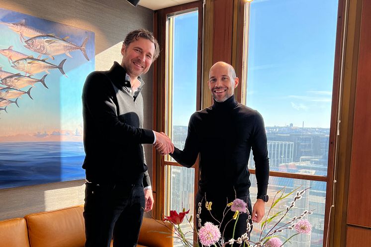 Mattias Engman, VD Adocka och Martin Weibull, VD Intelliplan