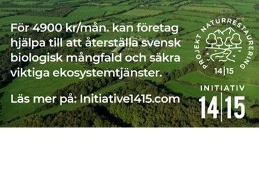 Initiativ 1415 lanserar Projekt Naturrestaurering för att främja den biologiska mångfalden.