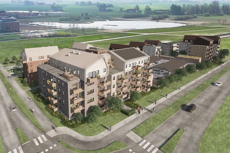 LKF bygger Kanalgårdarna i Södra Råbylund - 166 nya hem i Lund