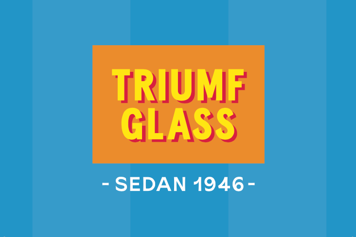 Triumf Glass nya logga och grafiska manér.