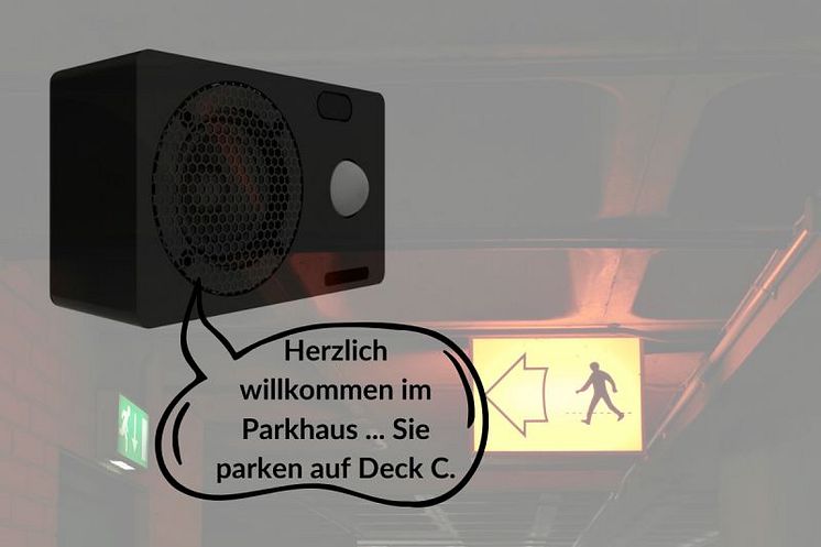KI generiertes Bild - Die WHD Sampler-Serie bietet innovative Audio-Technologie für gezielte Audiowiedergabe, z.B. in Museen, öffentlichen Gebäuden oder Parks.