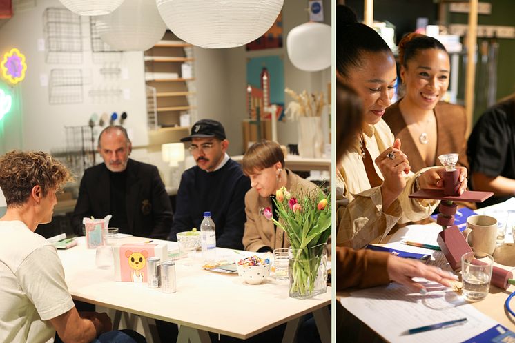 Designtorgets Stockholms- och Göteborgsjury i samtal med formgivare under Jurydagen 2025.