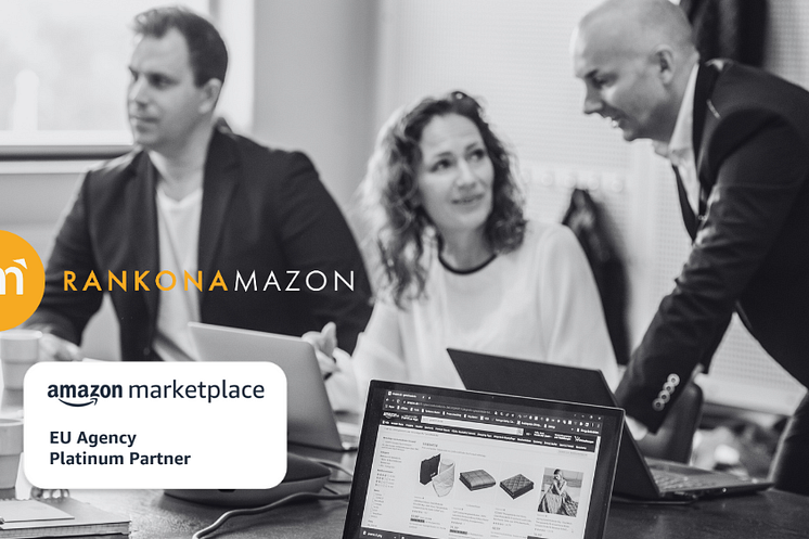 Amazon-strategerna Carl Helgesson, Jennifer Schönknecht och Johan Hallberg på Rankona Mazon för att sälja på Amazon
