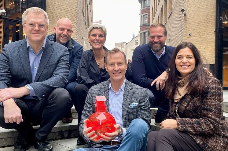 Fra venstre Ari Soilammi, Gunnar G. Nybø, Helene Friis, Nicolai Riise, Andreas Fritzsonn og Nina Solli.