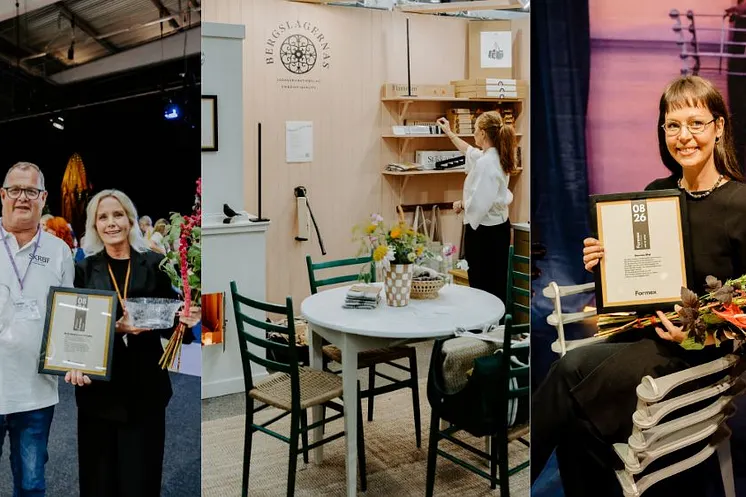 vinnare av In Focus, Johanna Linnér, Kent Elm; Vinnare Stand Spotlight Stikkan; Vinnare Design Talents Hermine Blixt