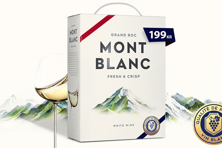 Nyhet! Mont Blanc vitt vin till ett svindlande pris 199kr