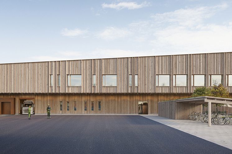 Skissbild över magasinet av Liljewall Arkitekter