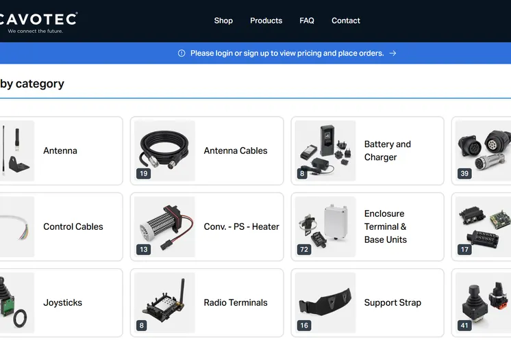 Cavotec´s new webshop for spare parts is open.