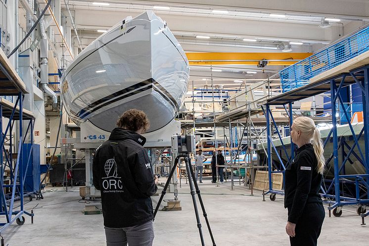 ORC rating systems käytti Leica RTC360 -laserkeilainta testatakseen Nautorin ClubSwan 43:n skannauksen, mallinnuksen ja mitta