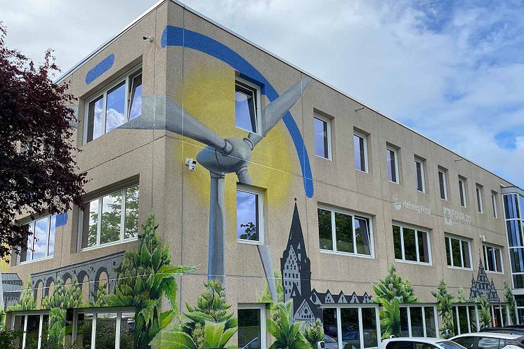 Die neue Fassade des Bürogebäudes (Foto: Be.A.Star.-Productions)