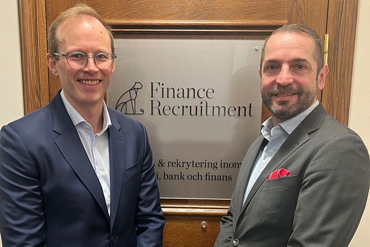 Finance Recruitments VD, Eoin Laird tillsammans med Managing Director för Göteborg, Stefan Begall. 