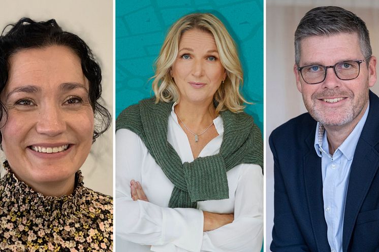 På bilden: Andrea Rodriguez, Studiefrämjandet; Annica Dahl, ABF; Fredrik Hedlund, Sensus