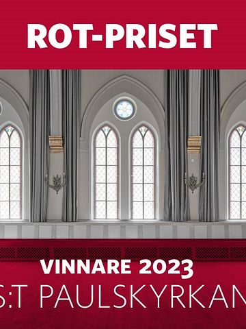 S:t Paulskyrkan vid Mariatorget i Stockholm vinner ROT-priset 2023