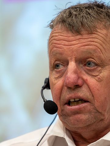 Per Inge Egeland fra Rogaland ble på årsmøtet i Norsvin SA gjenvalgt som styreleder. Foto: Tom-Erik Holmlund/Fagbladet Svin