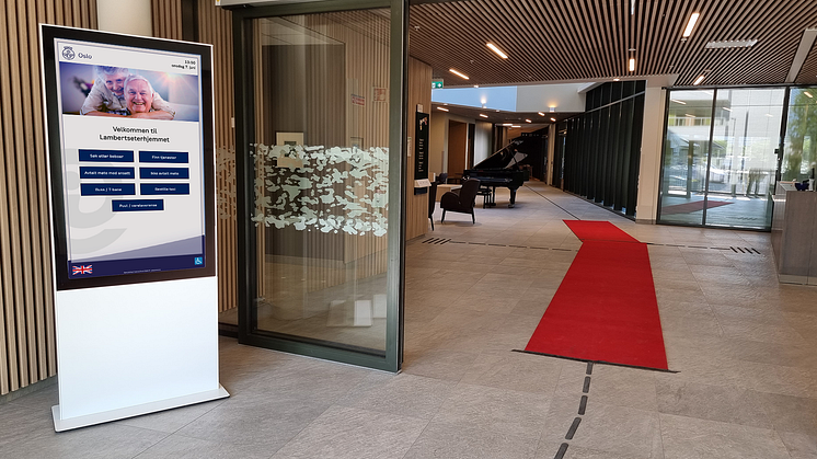 På det nye Lambertseterhjemmet i Oslo tas besøkende effektivt i mot av en Procon Digital HelseVert