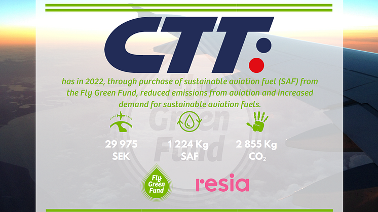 CTT summary of Sustainable fuel and CO2 compensation for 2022