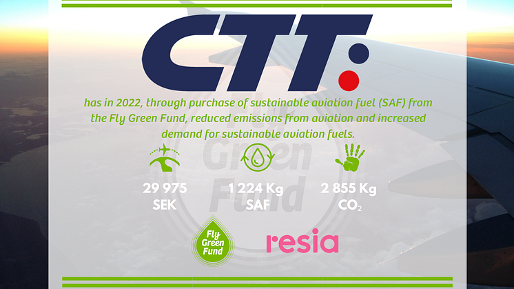 CTT summary of Sustainable fuel and CO2 compensation for 2022