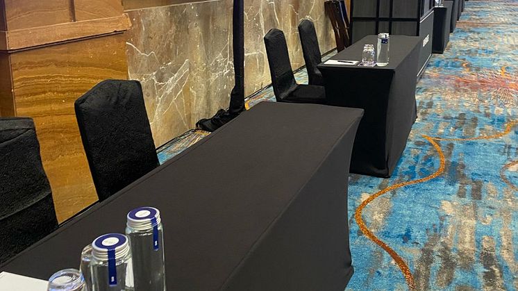 Bluewater showcaseds sustainable compact water bottling solutions at a Jakarta conference of top-ranking Accor hotel managers from Southeast Asia