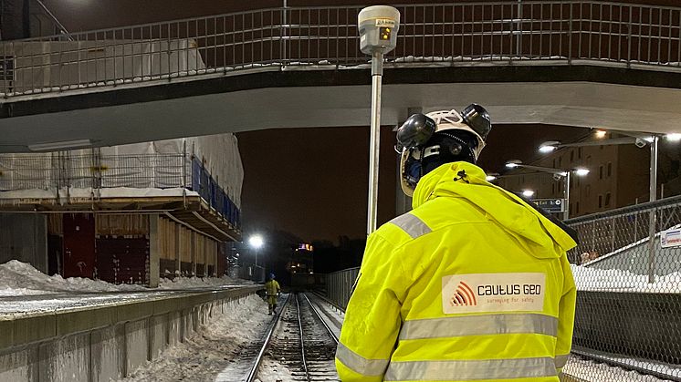 200 sensorer overvåker T-banesporet på Lambertseter stasjon. Det automatiske måleutstyret ble etablert i desember. (Foto: Cautus Geo)