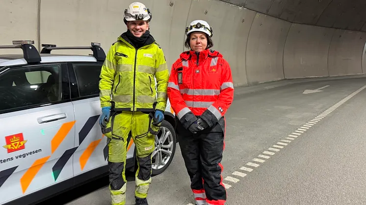 Prosjektlederne Torje Fostås i Cautus Geo og Cecilie Hestås Hove i Statens vegvesen.