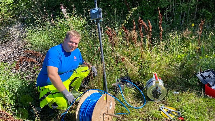 Anders Brekkenes (27) er ansatt i ny stilling som feltteknikker i Cautus Geo.