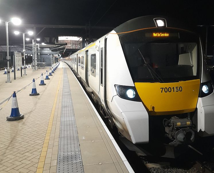 Brent Cross West station platform safety testing