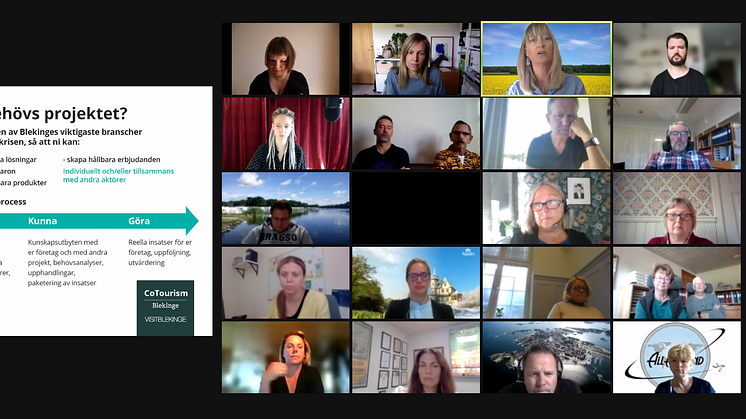 Fullt digitalt hus på träff om pandemistöd för besöksnäringen i Blekinge