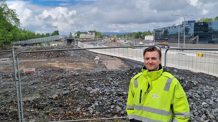 Prosjektleder Håvard Hind leder arbeidet for Cautus Geo på oppdraget med å overvåke grunnvannet under bygging av ny E18 vest for Oslo. 