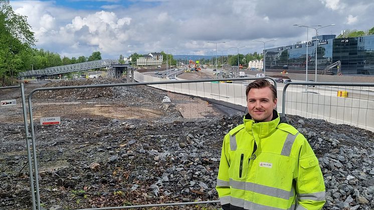Prosjektleder Håvard Hind leder arbeidet for Cautus Geo på oppdraget med å overvåke grunnvannet under bygging av ny E18 vest for Oslo. 