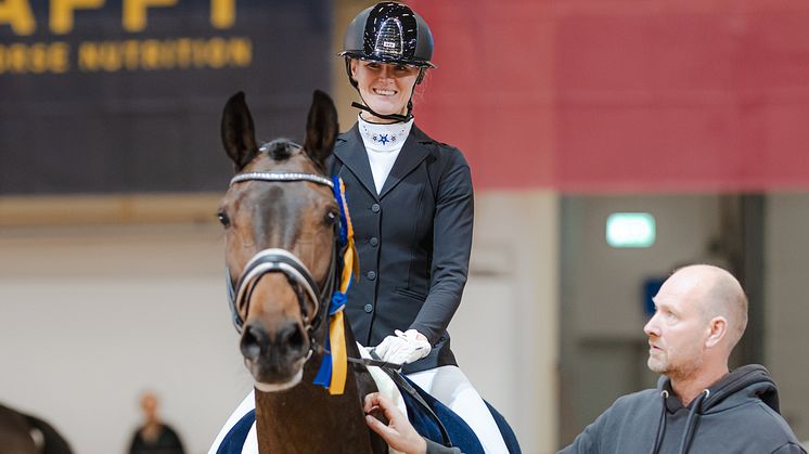 Danmarks baserade Emma Ahlberg och Franka tog hem segern av de 5-åriga hästarnas final