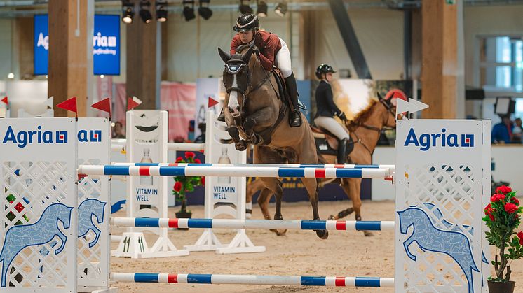 Södertäljes Linda Heed tog hem segern i semifinalen av Agria Star of Tomorrow för 7-åriga hästar